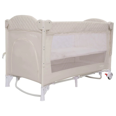 Кровать-манеж Indigo Bon-Bon Toy светло-бежевый 01